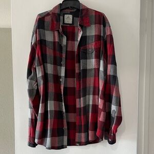 American Eagle Outfitters Red and Black Checkered Shirt